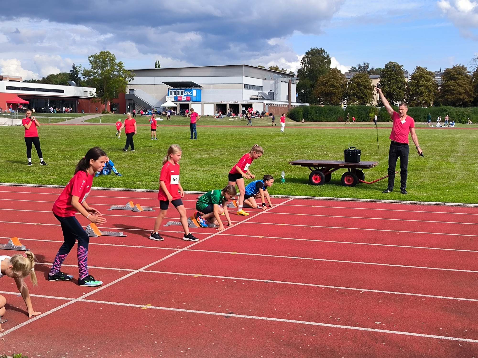 Amalia Eckardt beim Start über die 50m